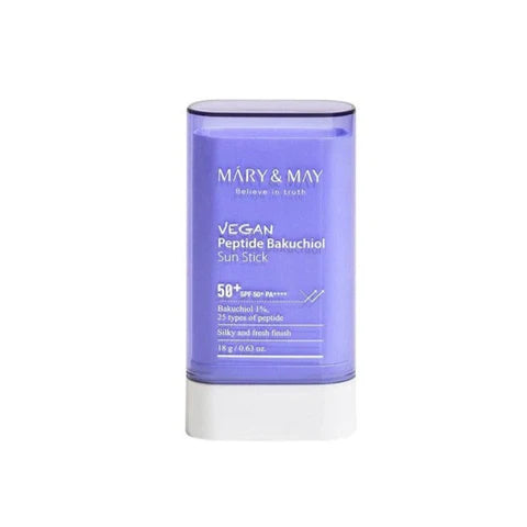Mary and May Stick de protectie solara SPF50+ PA++++ cu peptide si backuchiol, 10 g