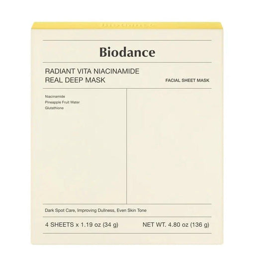 Biodance, RADIANT VITA NIACINAMIDE REAL DEEP MASK - Masca Tip Gel Cu Niacinamida Si Glutation, 1 buc.