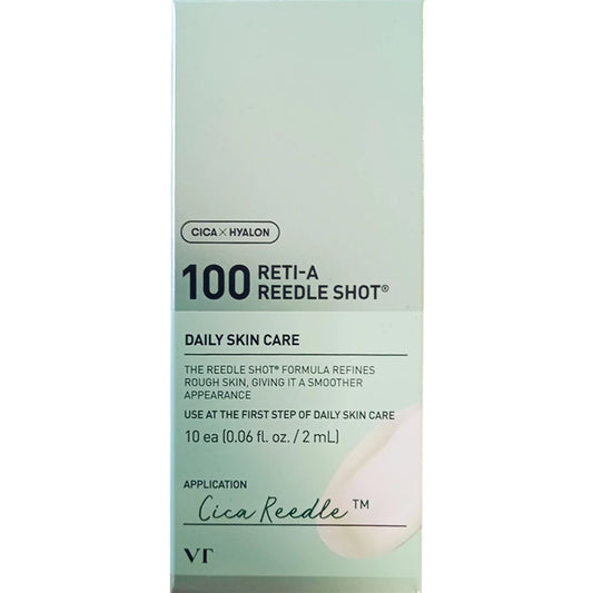 VT COSMETICS 100 Reti-A Reedle Shot, face serum for brightness and hydration, 2ml x 10 pcs