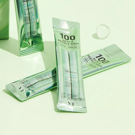 VT COSMETICS 100 Reti-A Reedle Shot, face serum for brightness and hydration, 2ml x 10 pcs