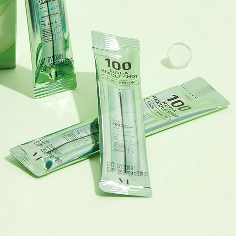 VT COSMETICS 100 Reti-A Reedle Shot, face serum for brightness and hydration, 2ml x 10 pcs