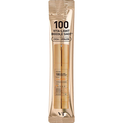 VT COSMETICS 100 Vita-Light Reedle Shot Face Serum - brightness and hydration, 2ml x 10 pcs