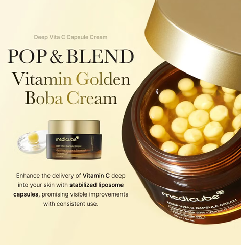 Medicube  Deep Vita C Capsule, Crema de fata pentru iluminare si fermitate, 55g