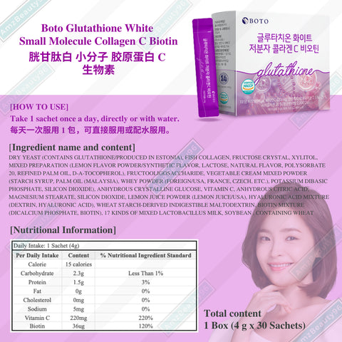BOTO Colagen Alb cu Vitamina C si Biotină BOTO Glutathione
