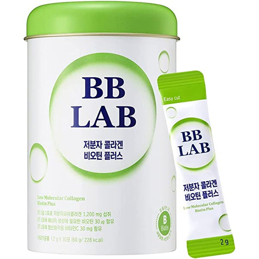 BB Lab Pudra de Colagen marin Low Molecular Collagen Biotin Plus, 2gx30 plicuri