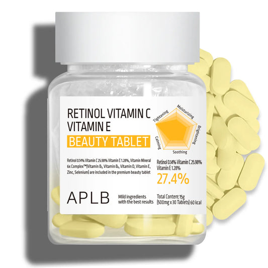 APLB Suplimente cu Retinol, Vitamin C, Vitamin E,Beauty 30 Tablete