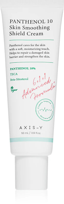 Axis-Y Advanced Formula Panthenol 10 Skin Smoothing Shield Cream,crema hidratanta usoara reface bariera protectoare a pielii, 50 ml