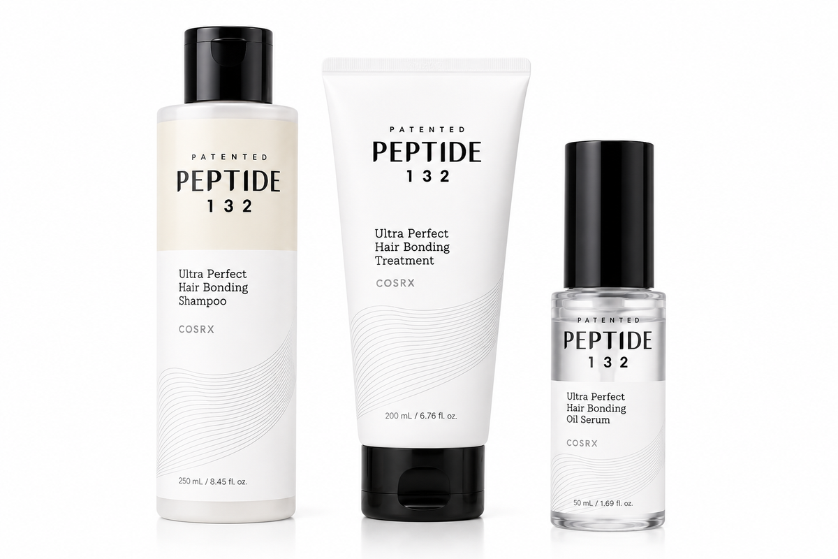 COSRX Peptide 132 Hair Bonding Set, Set complet de îngrijire a părului formulat cu peptide
