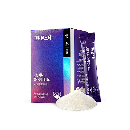 Green Monster Youthful Skin Collagen Peptide 30 Sticks ( doza 15 zile)