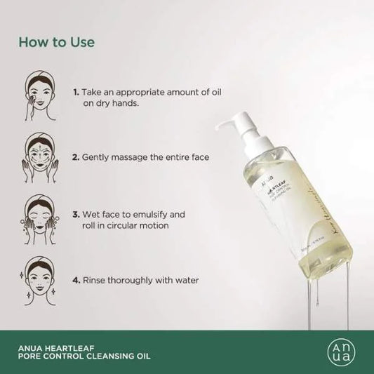 Anua Ulei de curățare a feței cu extract de Heartleaf, 200ml