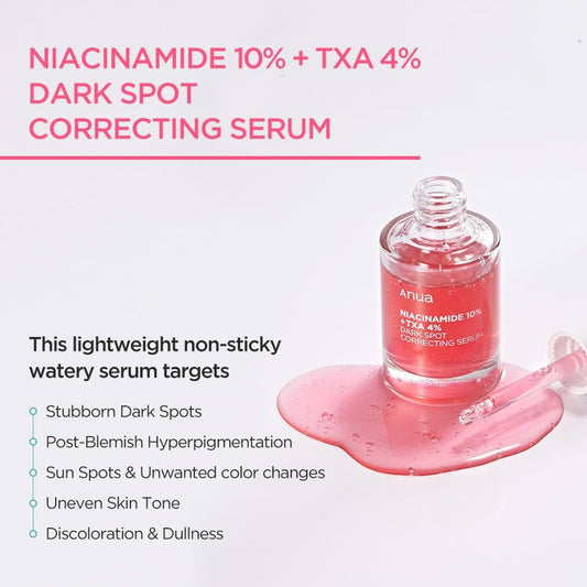 Anua Ser concentrat cu 10% niacinamidă și 4% TXA, 30 ml