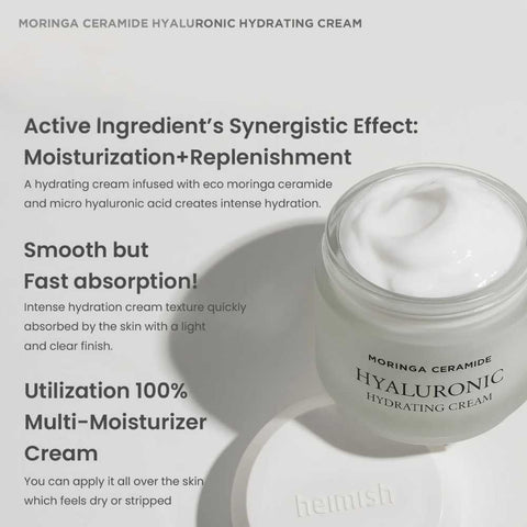 Heimish, Ceramidă de Moringa, Cremă hidratantă hialuronică, 50 ml