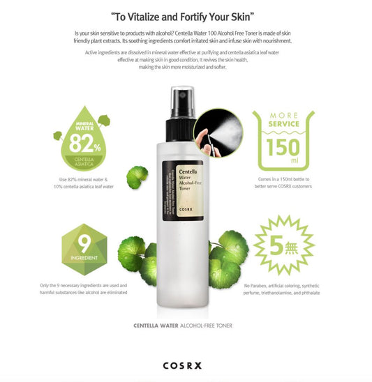 Cosrx Toner fara alcool cu extract de centella, 150ml