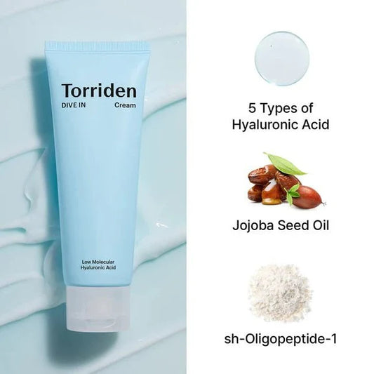 Torriden Cremă pentru față Dive In Low Molecular Hyaluronic Acid Cream, 80 ml