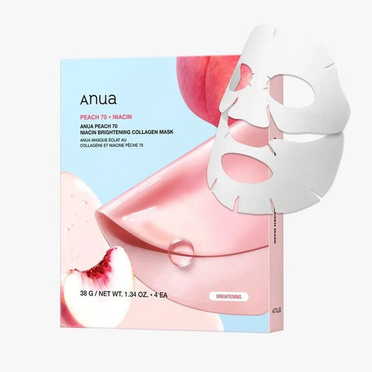 Anua, PEACH 70 NIACIN BRIGHTENING COLLAGEN MASK, Hydrating and Brightening Mask 1 pc.