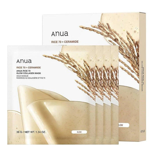 Anua, RICE 70 GLOW COLLAGEN MASK, Brightening Mask 1 pc