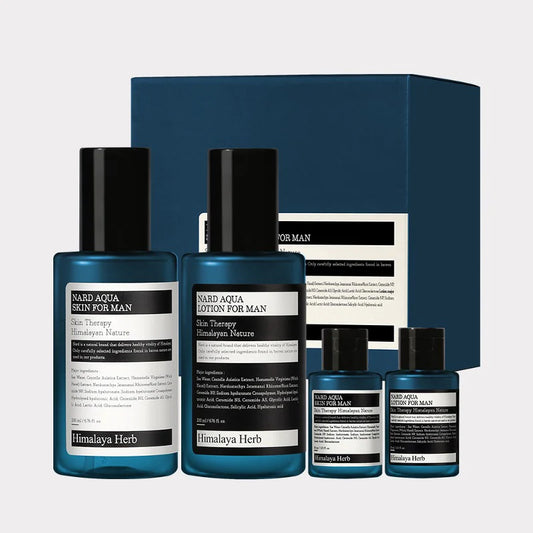 Nard Himalaya Herb Set pentru Bărbați Aqua Skin &amp; Lotion, 2*200ml