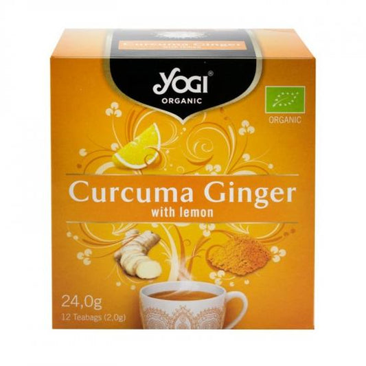 Yogi Tea Ceai bio din Ginger, Curcuma si Lamaie, 12 plicuri
