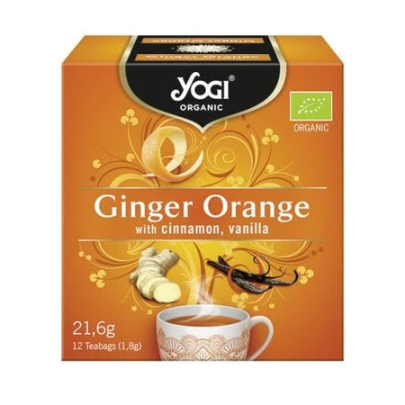 Yogi Tea Ceai ecologic Ginger Orange, 12 plicuri