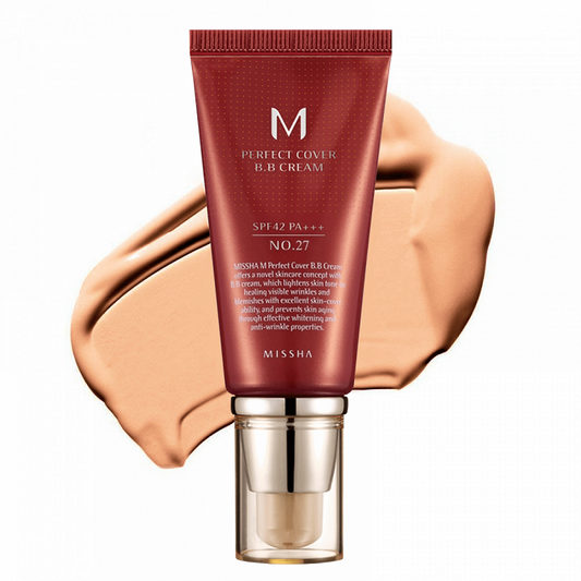 Crema BB cu acoperire ridicata Perfect Cover BB Cream SPF42/PA+++ (Nr.27/Bej Miere) 50 ml Missha