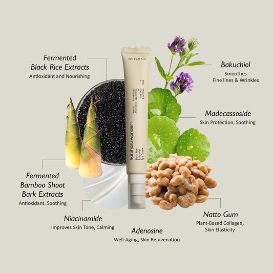 Haruharu Wonder Crema pentru conturul ochilor cu bakuchiol si extract de orez negru Black Rice Bakuchiol, 20 ml