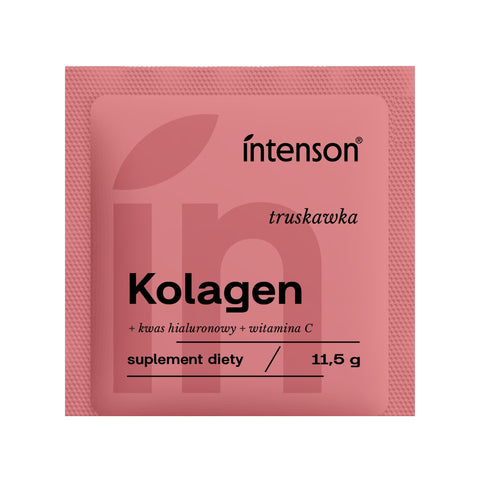 Intenson  Colagen + acid hialuronic + vitamina C, cu aromă de căpșuni, 11.5 gr.