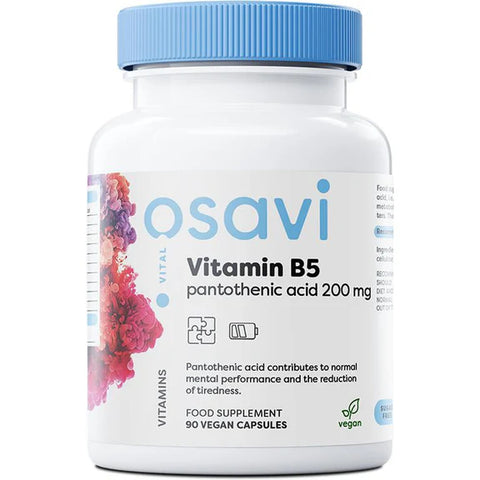 Osavi Suplimente cu Vitamina B5 Pantothenic Acid, 200mg, 90 capsule vegane