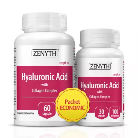 Zenyth Pachet Hialuronic Acid cu Colagen Complex, 30+60 capsule