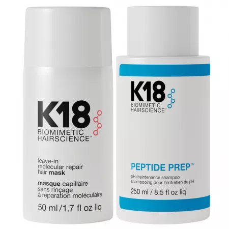 K18 Pachet Sampon pentru intretinere Peptide Prep Ph Maintenance, 250 ml + Masca reparatoare pentru par Leave In, 50 ml