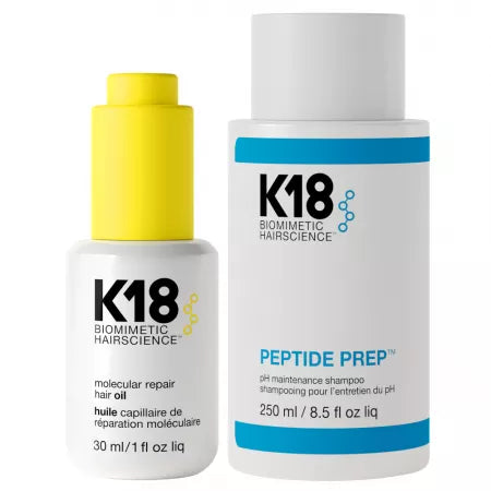 K18 Pachet Sampon pentru intretinere Peptide Prep Ph Maintenance, 250 ml + Ulei reparare moleculara, 30 ml