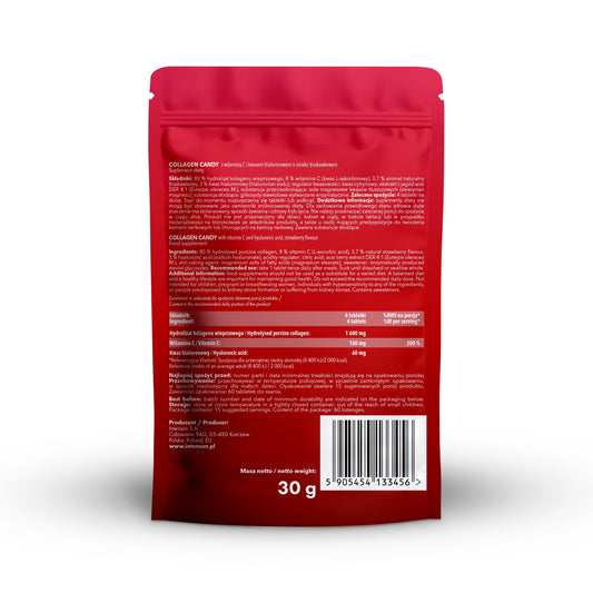 Intenson Supliment alimentar „Collagen Candy”, acadele, căpșuni, 60 buc.