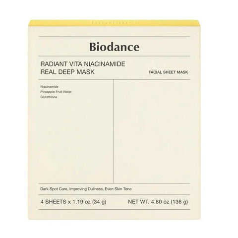Biodance, RADIANT VITA NIACINAMIDE REAL DEEP MASK - Gel Mask With Niacinamide And Glutathione, 1 pc.