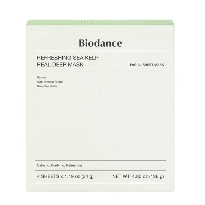 Biodance, REFRESHING SEA KELP REAL DEEP MASK - Gel Mask for Soothing and Hydrating, 1 pc.