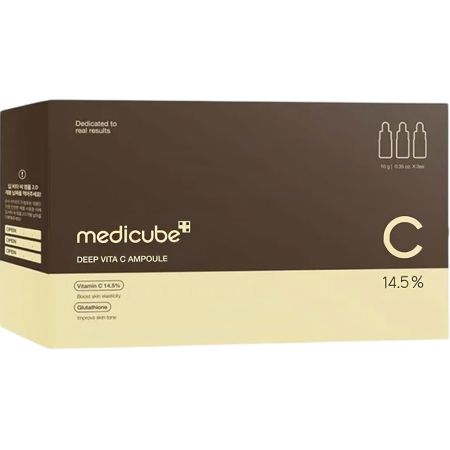 Medicube Ser facial pentru fermitate si iluminare Deep Vita C Ampoule 2.0, 3 x 10 ml