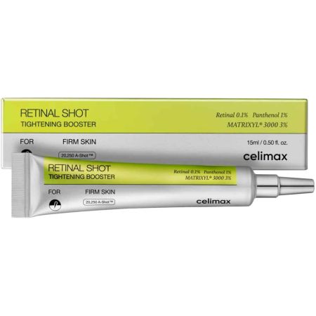 Celimax Serum concentrat cu 0.1% retinal, 3% matrixyl si 1% pantenol Vita-A Booster, 15 ml