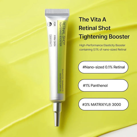 Celimax Serum concentrat cu 0.1% retinal, 3% matrixyl si 1% pantenol Vita-A Booster, 15 ml