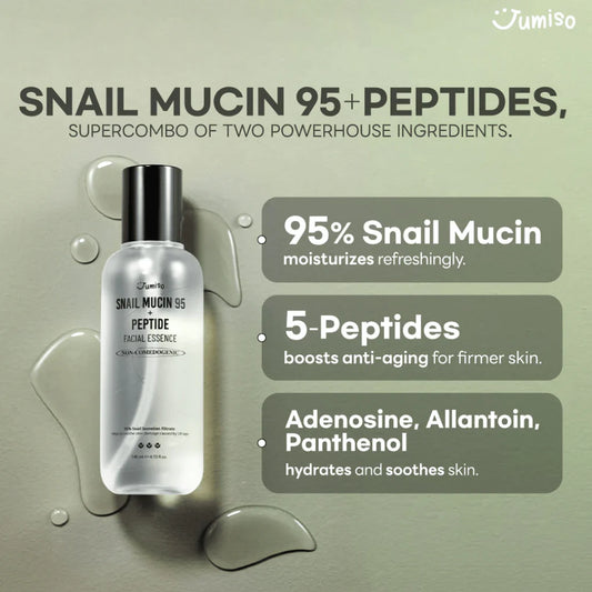 Jumiso Ser hidratant pentru ten cu Mucină de melc 95% + Esență de peptide, 140ml