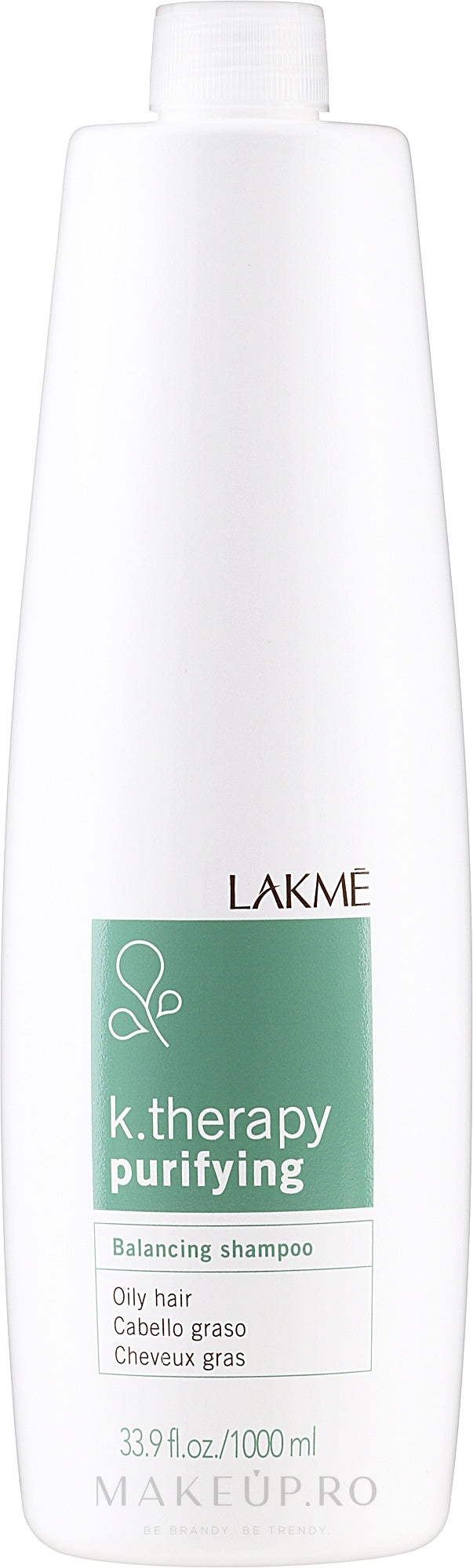 Lakme K.Therapy Sampon pentru par gras, Purifying shampoo, 1000ml