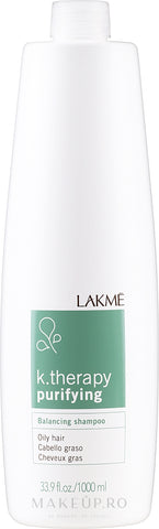 Lakme K.Therapy Sampon pentru par gras, Purifying shampoo, 1000ml