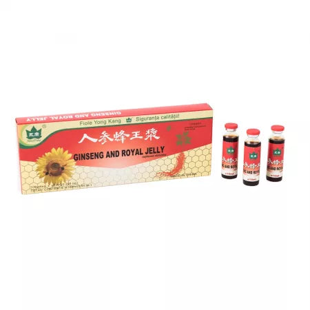 Yongkang International China Fiole cu Ginseng si Royal Jelly, 10 fiole